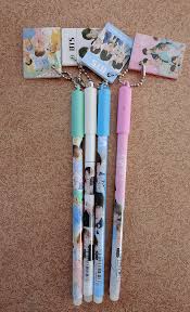 BTS Printed Gel Pen With Stylish Small Cute Notebook