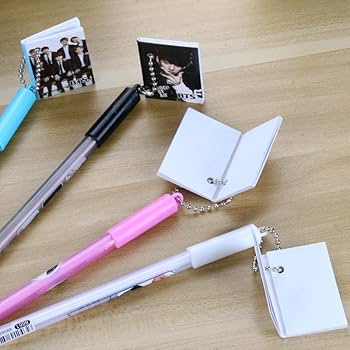 BTS Printed Gel Pen With Stylish Small Cute Notebook