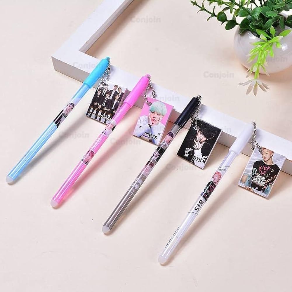 BTS Printed Gel Pen With Stylish Small Cute Notebook