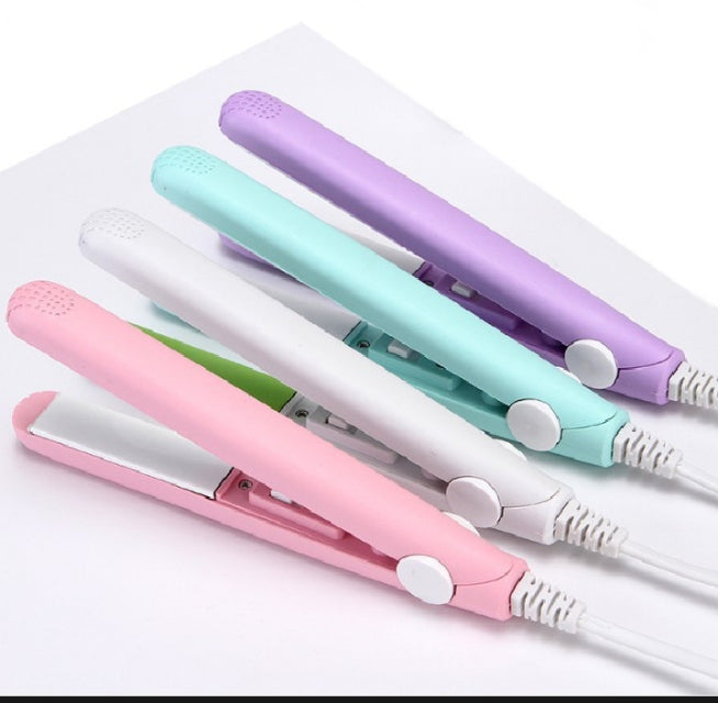 Mini Portable Ceramic Hair Straightener & Curler – 2 in 1 Styling Tool