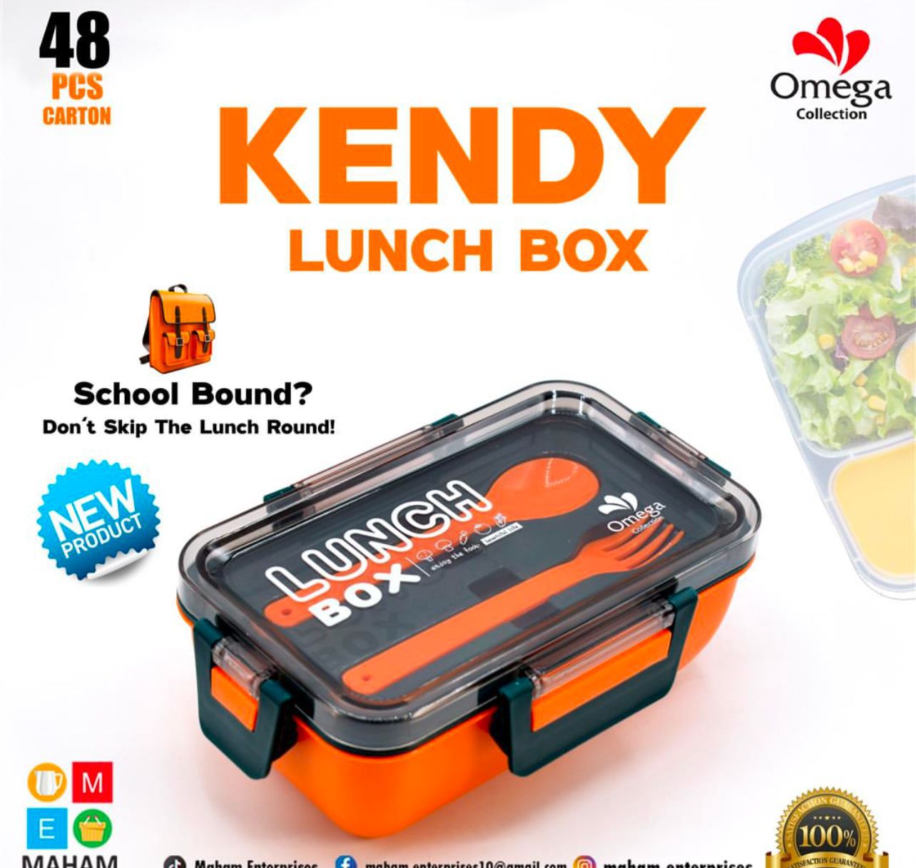 Kids Lunch Box for School – Durable 850ML Lunch Box with Spoon & Fork