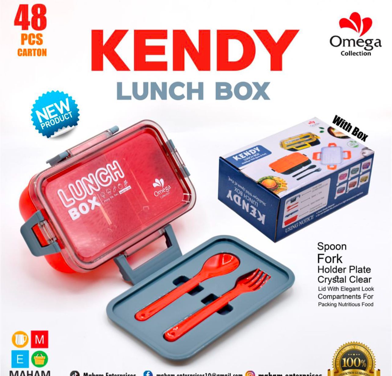Kids Lunch Box for School – Durable 850ML Lunch Box with Spoon & Fork