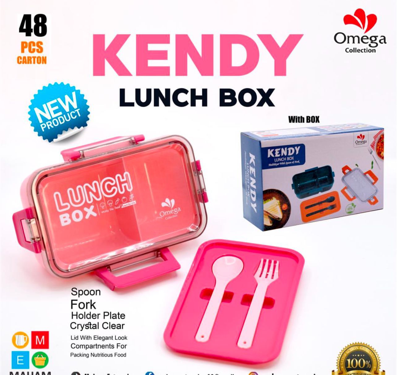 Kids Lunch Box for School – Durable 850ML Lunch Box with Spoon & Fork