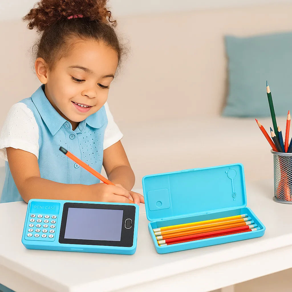 Multifunctional LCD Writing Tablet with Pencil Case – 2-in-1 Stationery Box for Kids