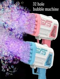 Bazooka Bubble Gun for Kids – 36 Holes Bubble Machine Toy