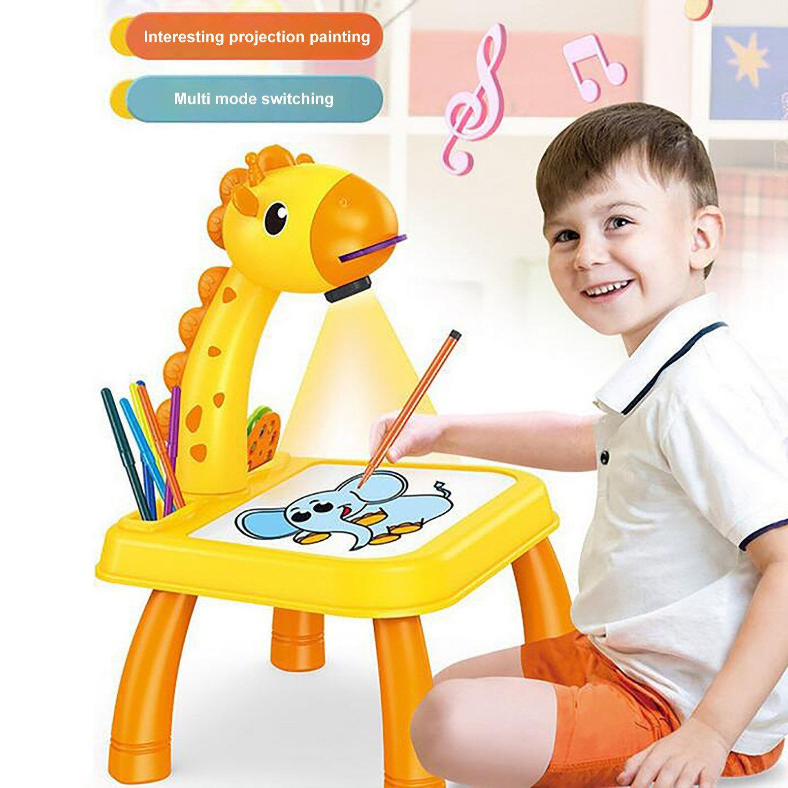 Children Projection Drawing Board LED Projector Drawing Table Toys Kids Projector