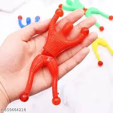 Daxoon Sticky Spider Man 6 Pieces Funny Elastic Wall Climbing Spider Man for Children Gift Random Colour